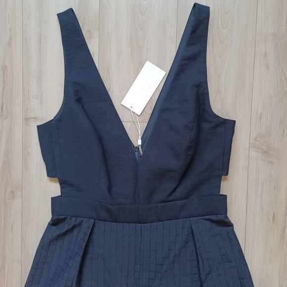 Revolve Finders Keepers Go Now Palazzo Jumpsuit Black Cut-Outs Semi-Sheer M NWT - Picture 10 of 16